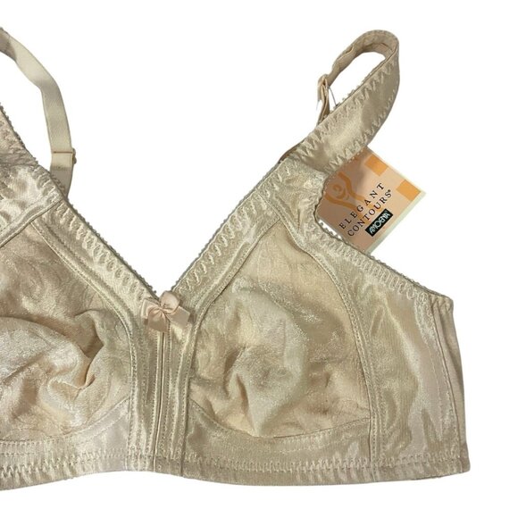 NWT AMOENA 2127 Wire Free Mastectomy Bra 36A Soft Cup Ivory Back Closure Nude 36 - Picture 3 of 7